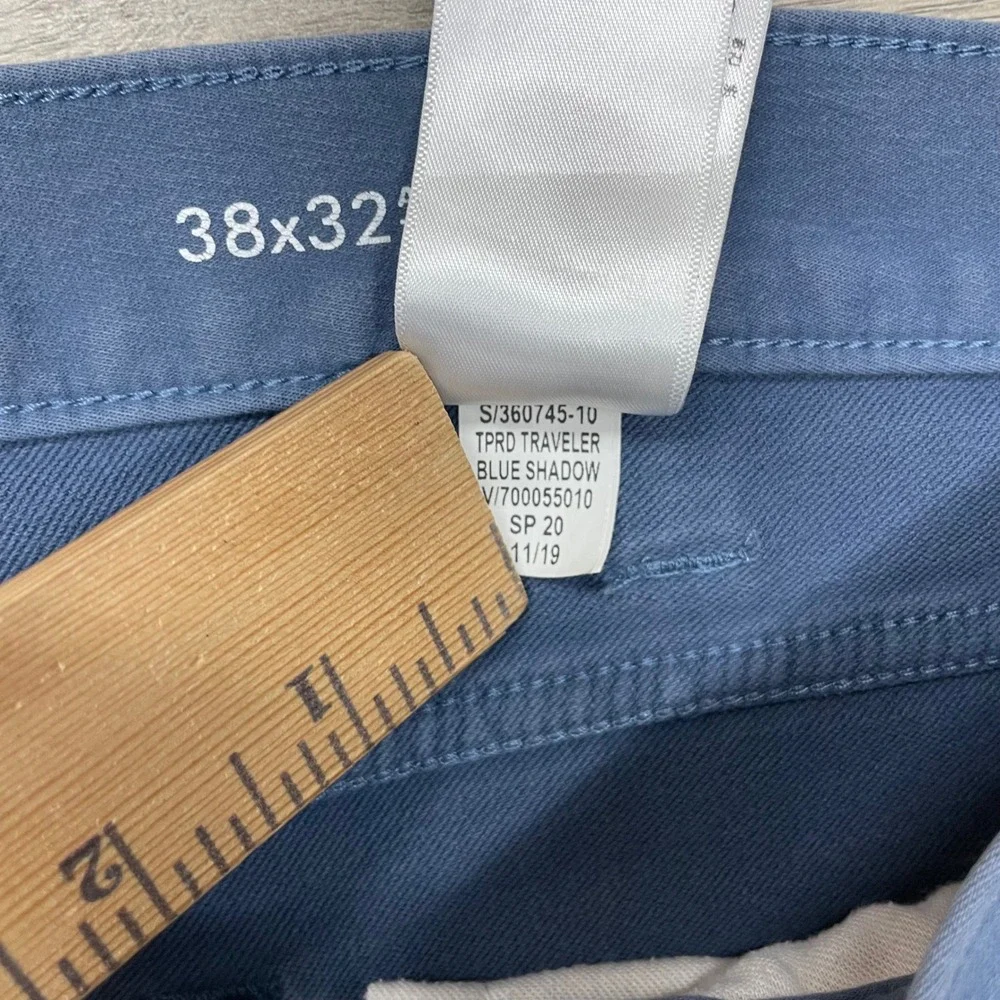 Banana Republic Traveler Pants Mens 38x32 Blue Shadow Athletic Tapered Fit